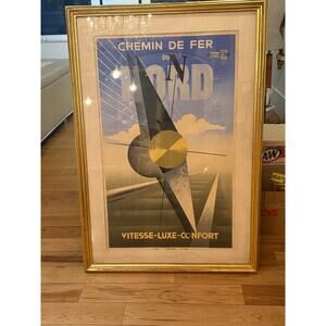 A.M. Cassandre Chemin de Fer du Nord 1929 French Poster Tax Stamps Danel Lille